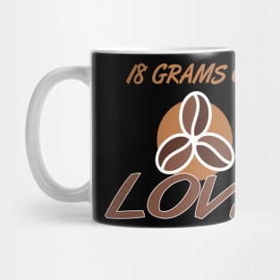 18 Grams Of Love Espresso Coffee Portafilter Mug